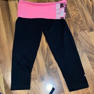 Pink yoga capris